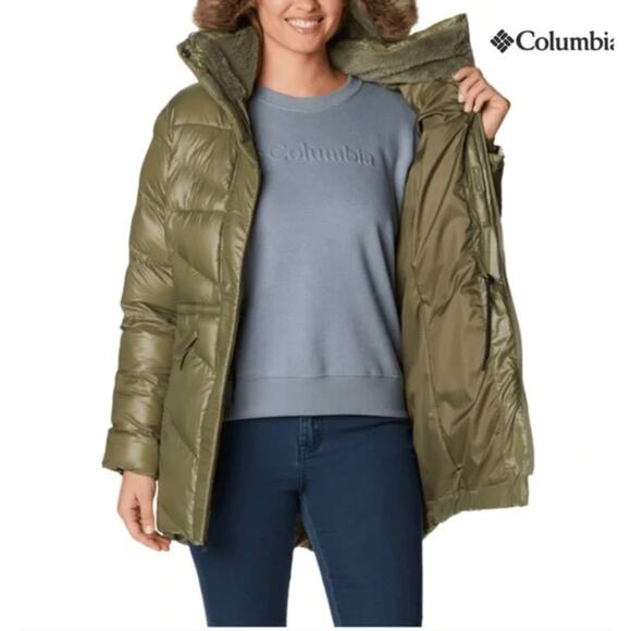 Columbia Peak to Park Mid Insulated Jacket Olive Green XS $220 NWT - Picture 7 of 7